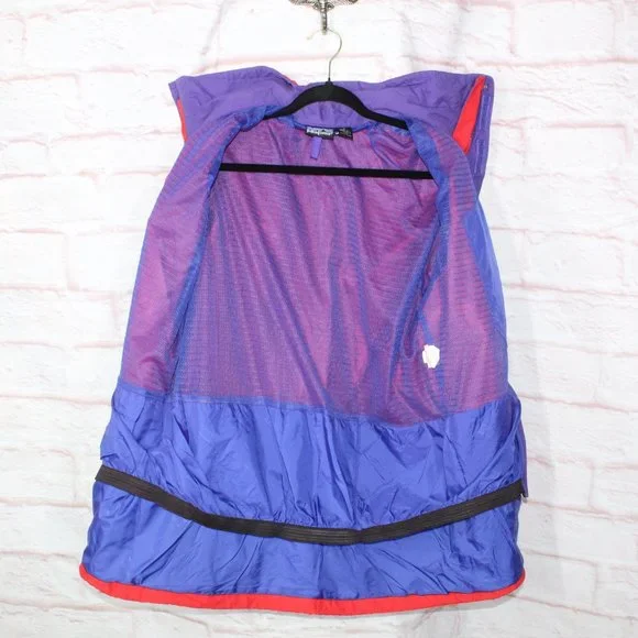 Patagonia Red Nylon Blend Lined Full Zip Windbreaker Hiking Jacket Size M - Picture 7 of 10